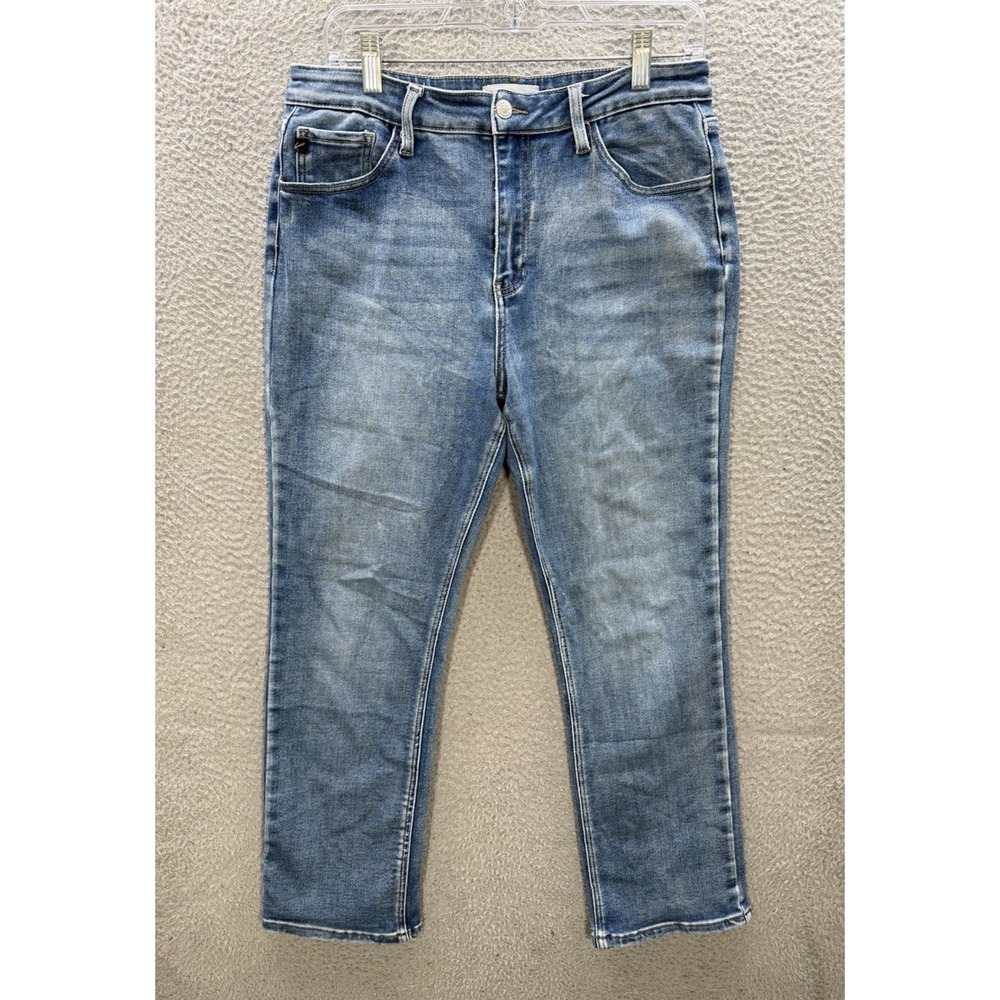 KanCan Jeans Womens 15/31 Blue High Rise Super Skinny Stretch Distressed Denim